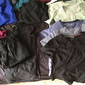 Ladies scrubs tops and bottoms